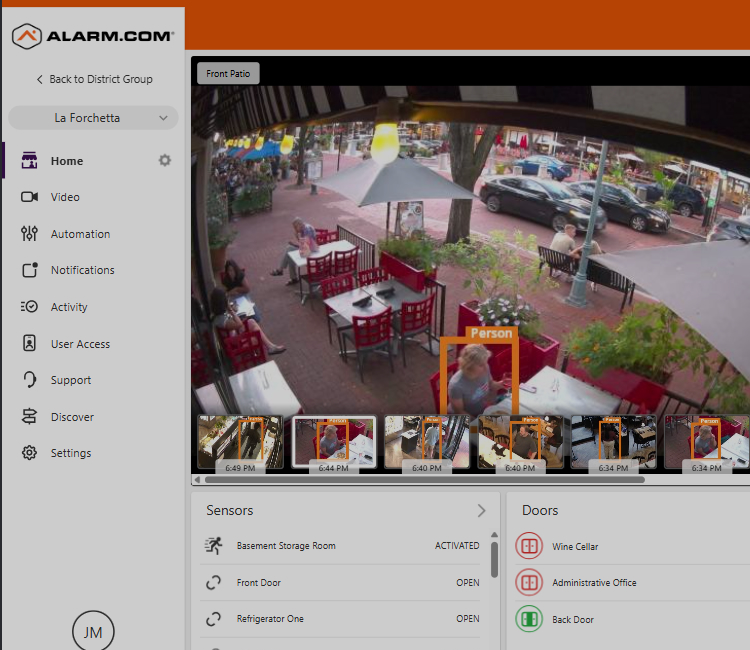 Business Security Monitoring Software Control Panel