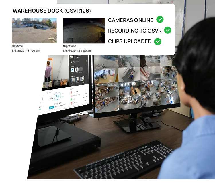 Dyezz Business Security Alarm Monitoring Multiple Camera View Simultaneously
